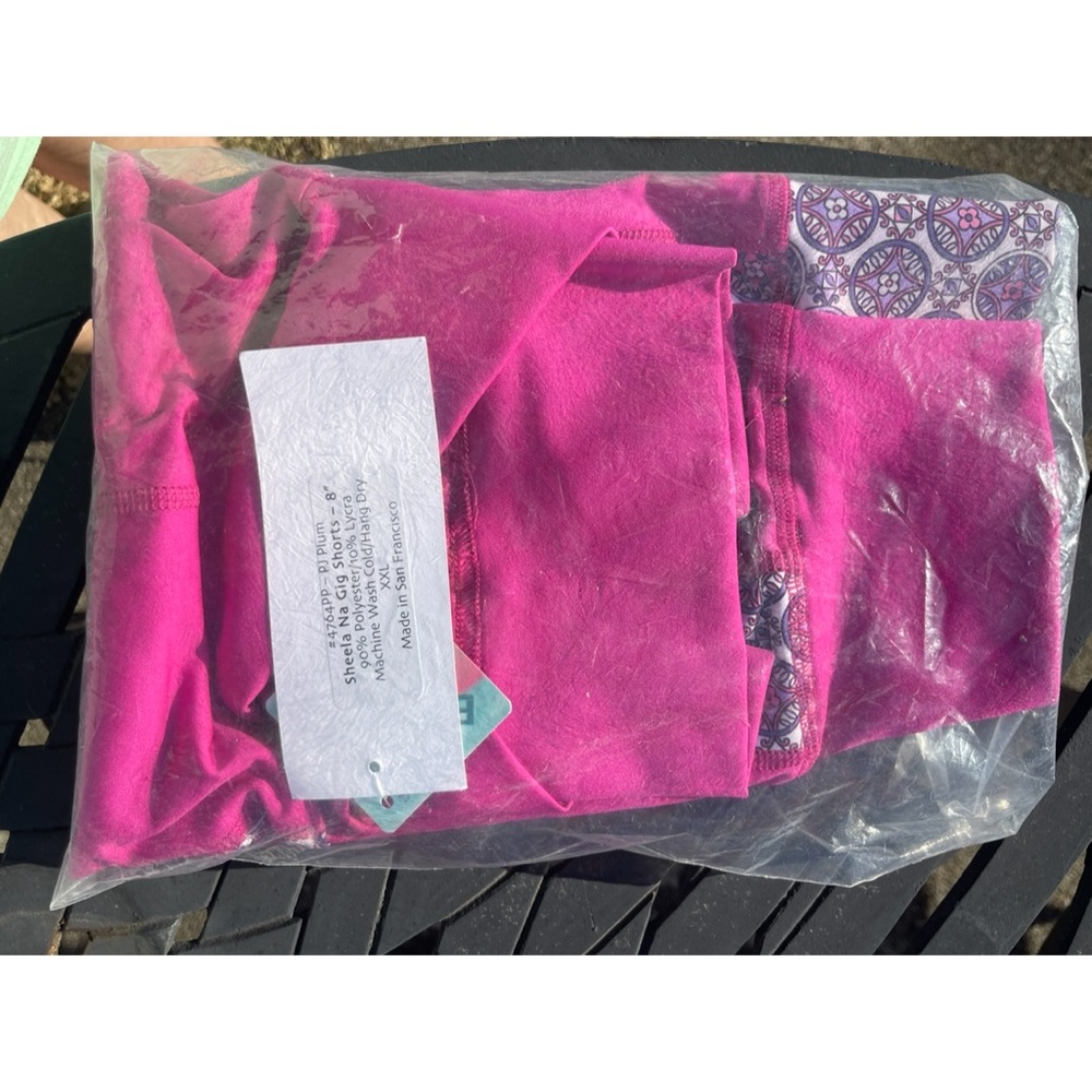 NWT, Sheila Moon padded bike shorts in pink (plum). Sheila Na Gig Shorts, 8 in - Picture 6 of 7